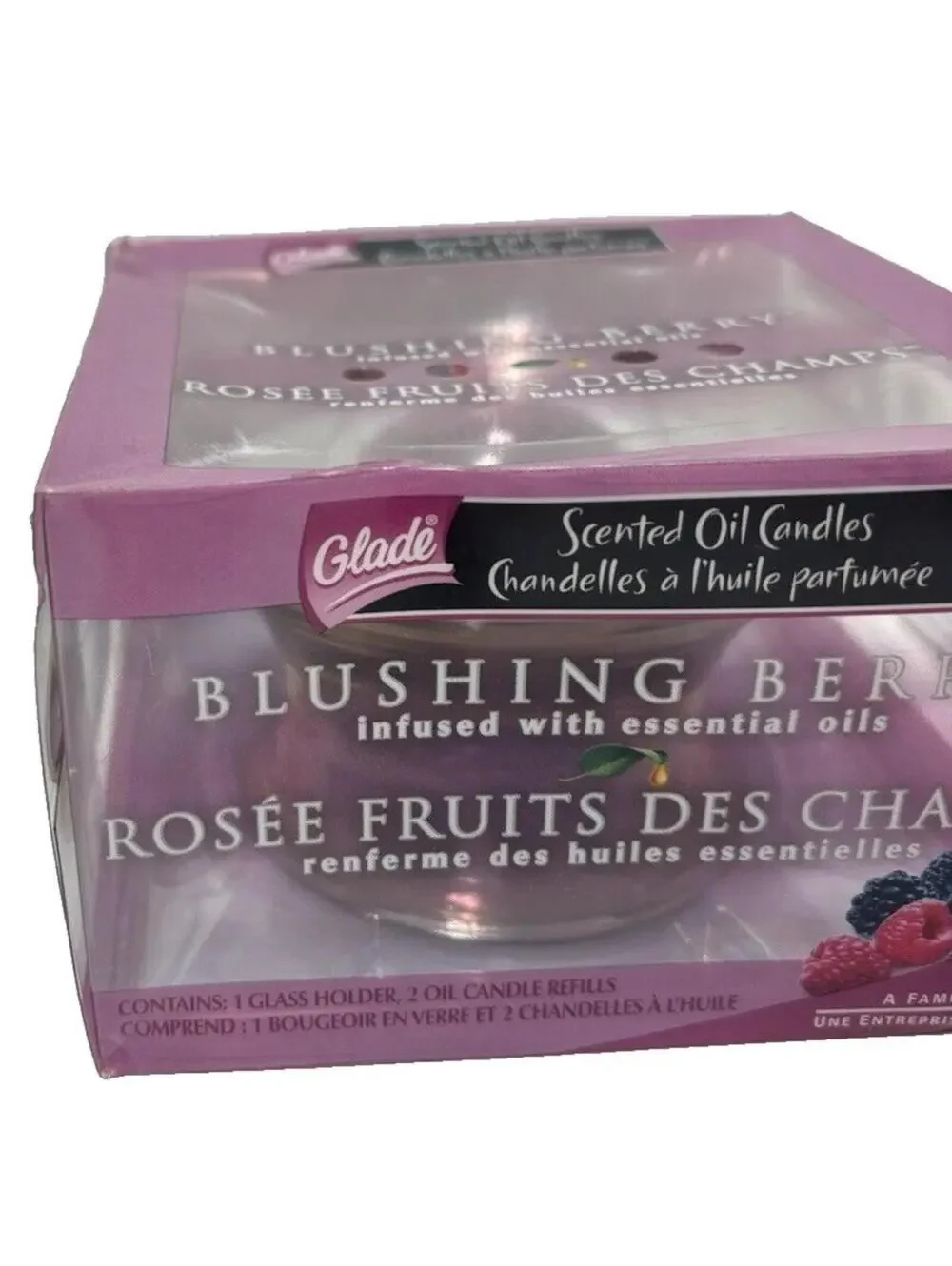 Glade Scented Oil Candle Blushing Berry Including 2 Refills -Discontinued!